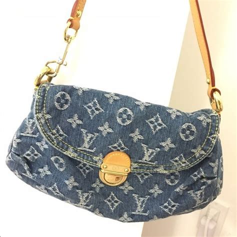 louis vuitton denim bag authentic